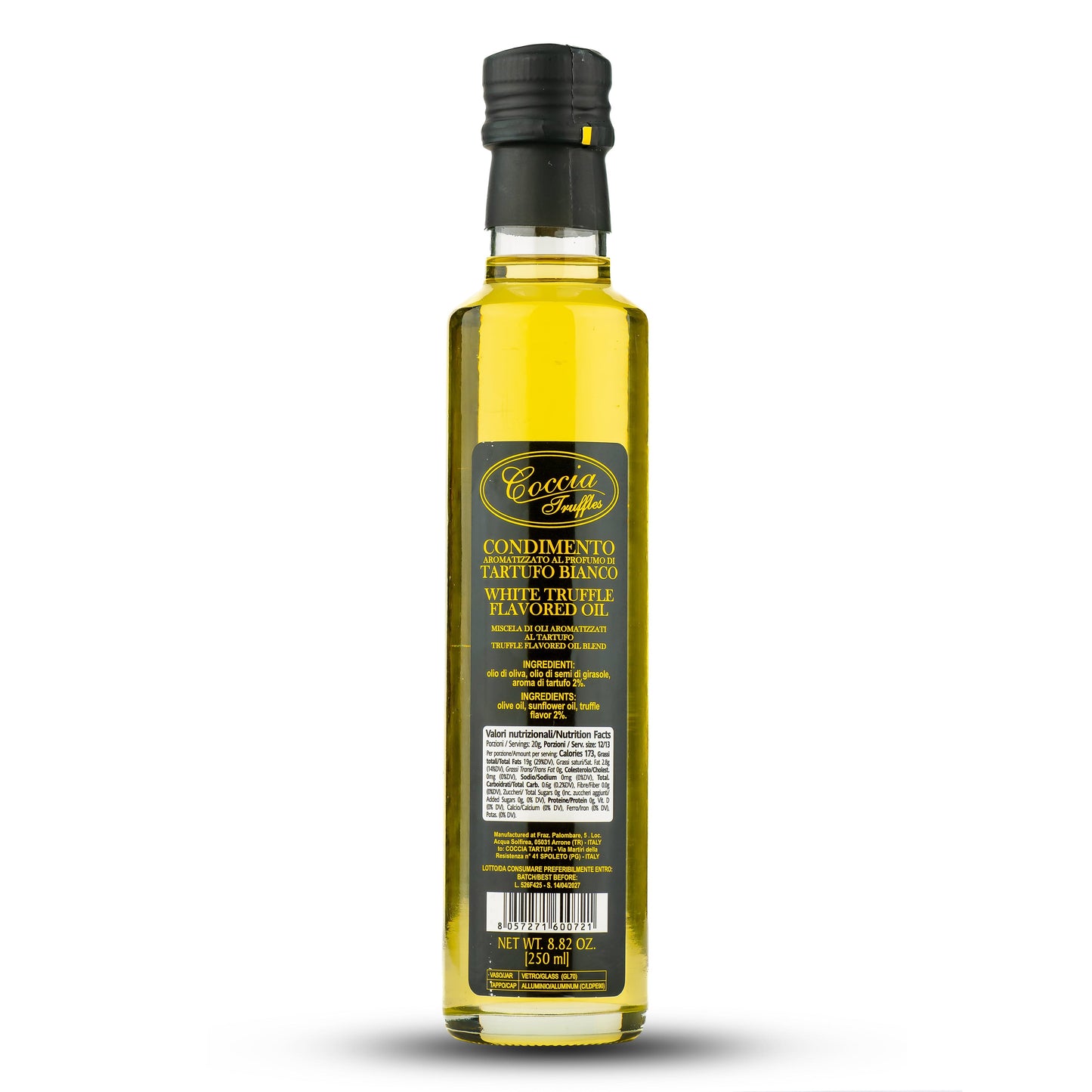 Coccia White Truffle Extra Virgin Oil 250ml.