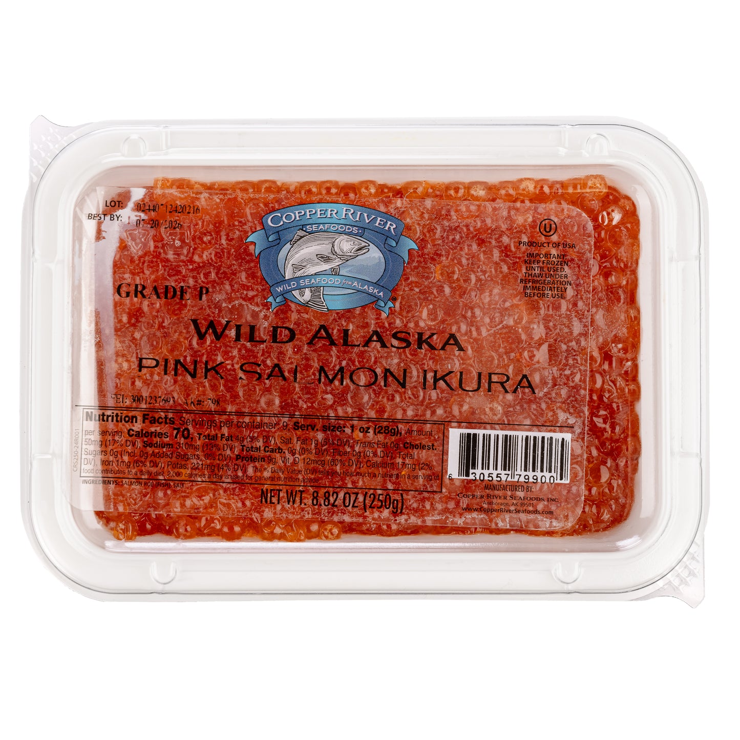 Wild Alaska Pink Salmon Ikura 250g