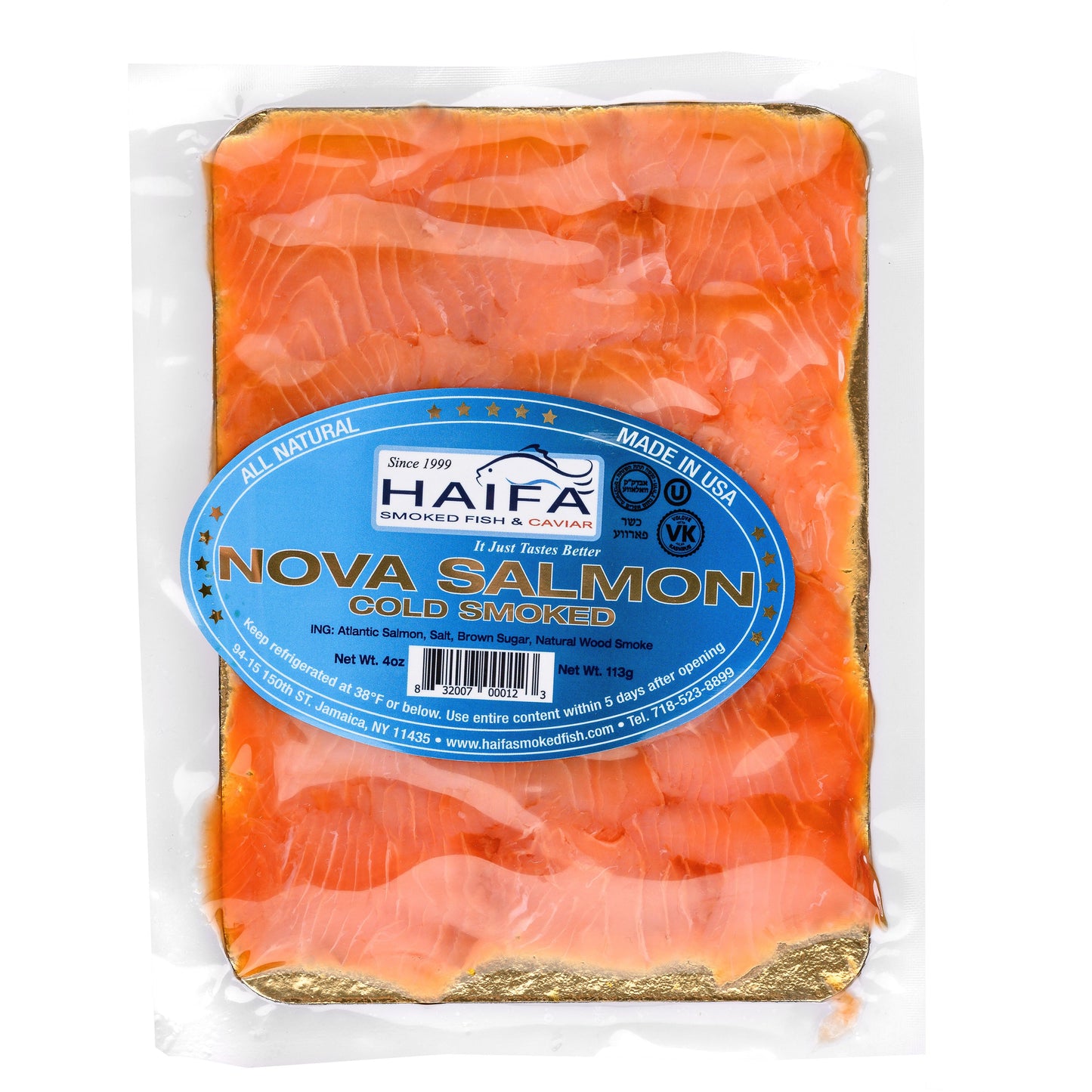 Nova Salmon Cold Smoked HAIFA 113g.