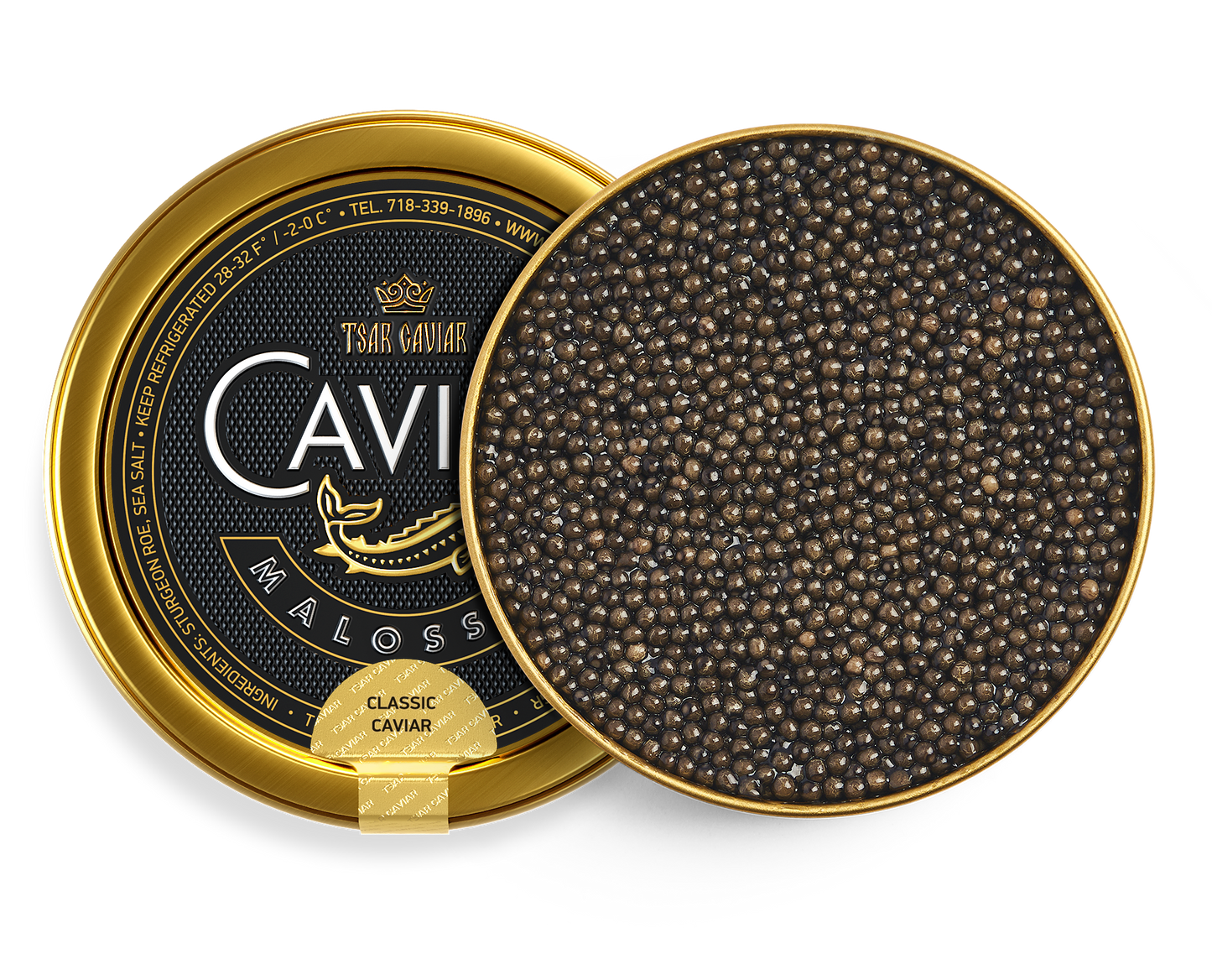 Premium Siberian Sturgeon caviar delicately showcased to highlight its luxurious texture and flavor for gourmet connoisseurs