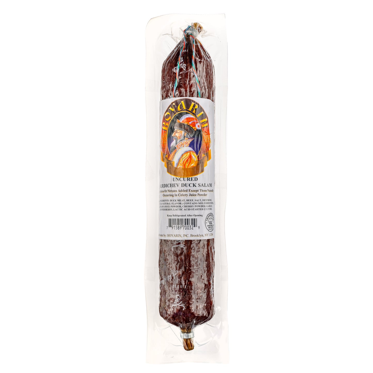 Duck Salami Uncured Berdichev BOYARIN Weight Lb