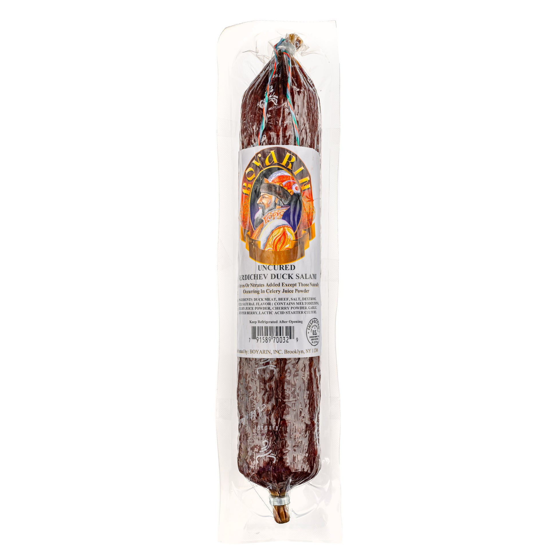 Duck Salami Uncured Berdichev BOYARIN Weight Lb