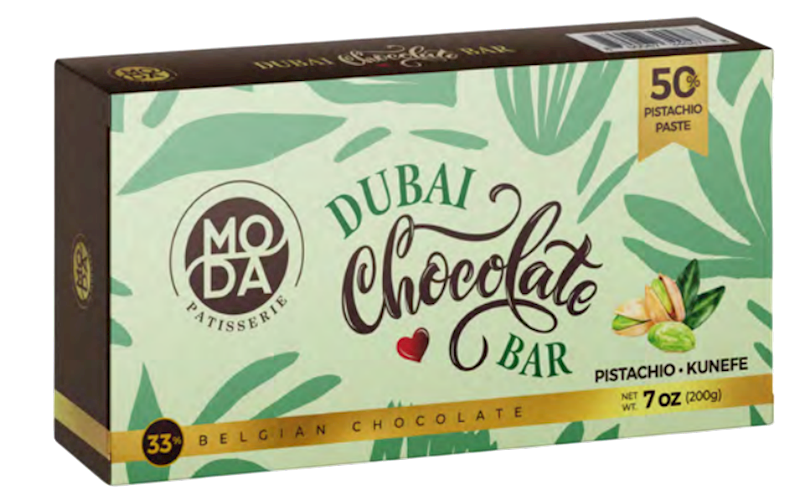 Dubai Chocolate Bar – Pistachio & Kataifi Belgian Chocolate (50% Pistachio Filling, 200g).