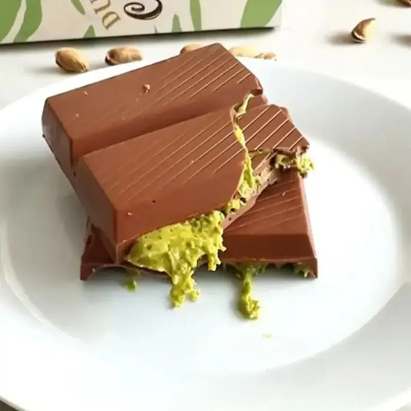 Dubai Chocolate Bar – Pistachio & Kataifi Belgian Chocolate (50% Pistachio Filling, 200g).