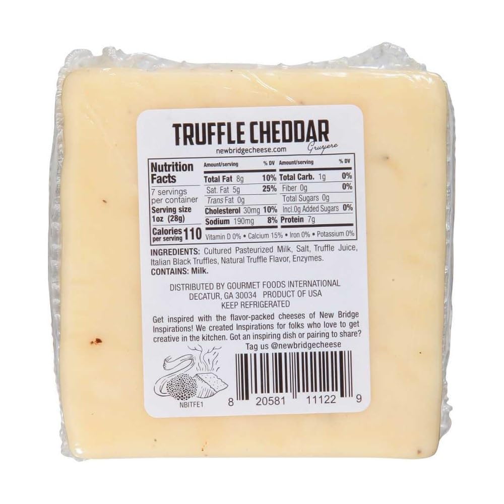 Truffle Cheddar Gruyère Cheese – Nutty, Sharp & Earthy (198g).
