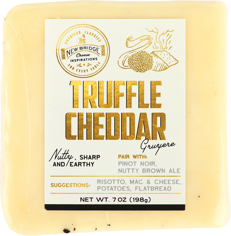 Truffle Cheddar Gruyère Cheese – Nutty, Sharp & Earthy (198g).