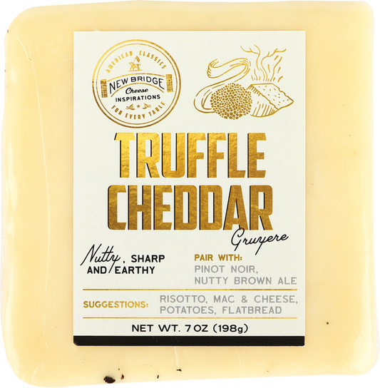 Truffle Cheddar Gruyère Cheese – Nutty, Sharp & Earthy (198g).