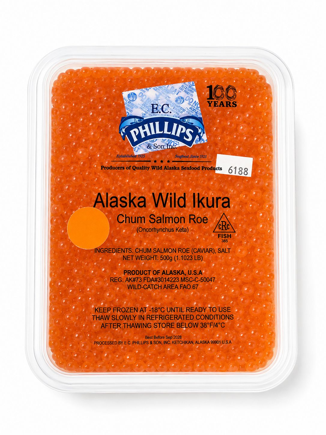 Phillips Wild Alaska Chum Salmon Roe 500G / 17.6 OZ