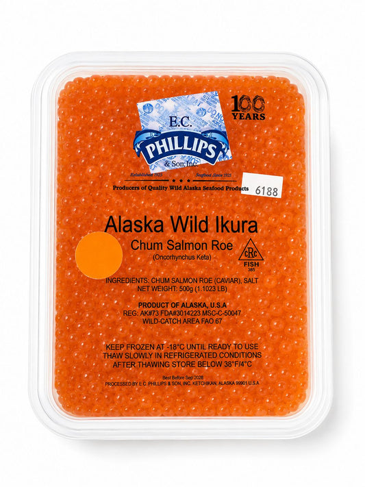 Phillips Wild Alaska Chum Salmon Roe 500G / 17.6 OZ
