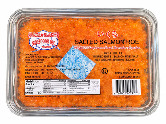 Salted Salmon Roe — Wild-Caught Alaskan Salmon NEW SEASON 2026 250G / 8.82 OZ