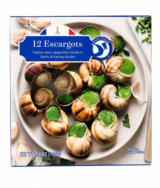 White Toque 12 Escargots in Garlic &amp; Parsley Butter, 125G / 4.4 OZ