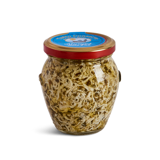 marinated baby fish, tuna