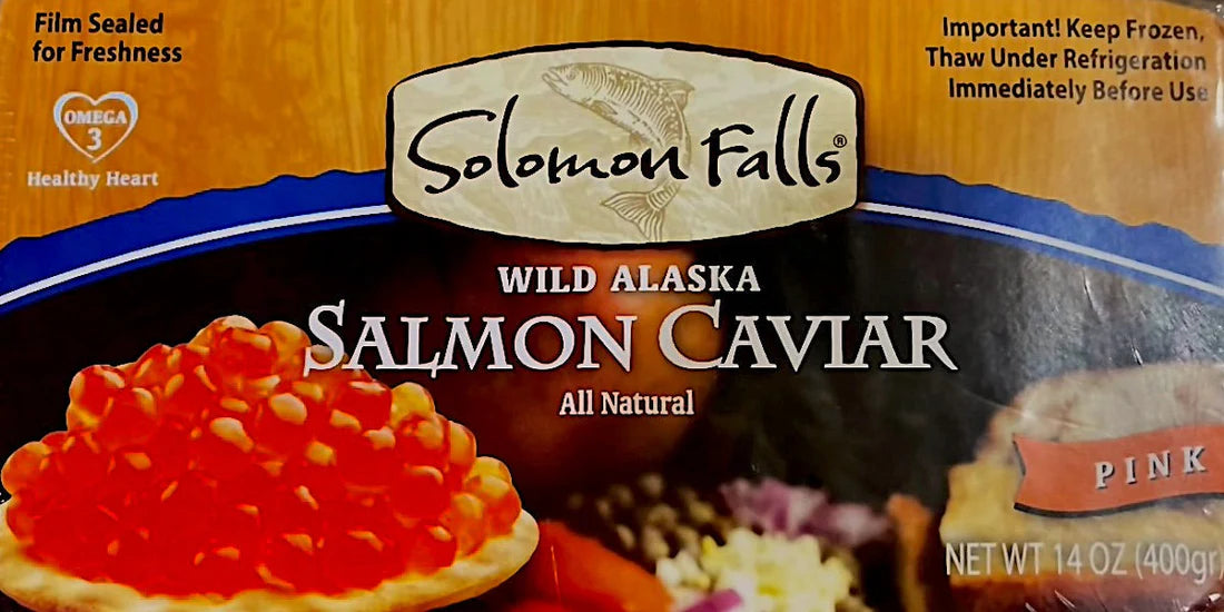 Wild Alaska Pink Salmon Caviar – Solomon Falls (14 oz / 400g).