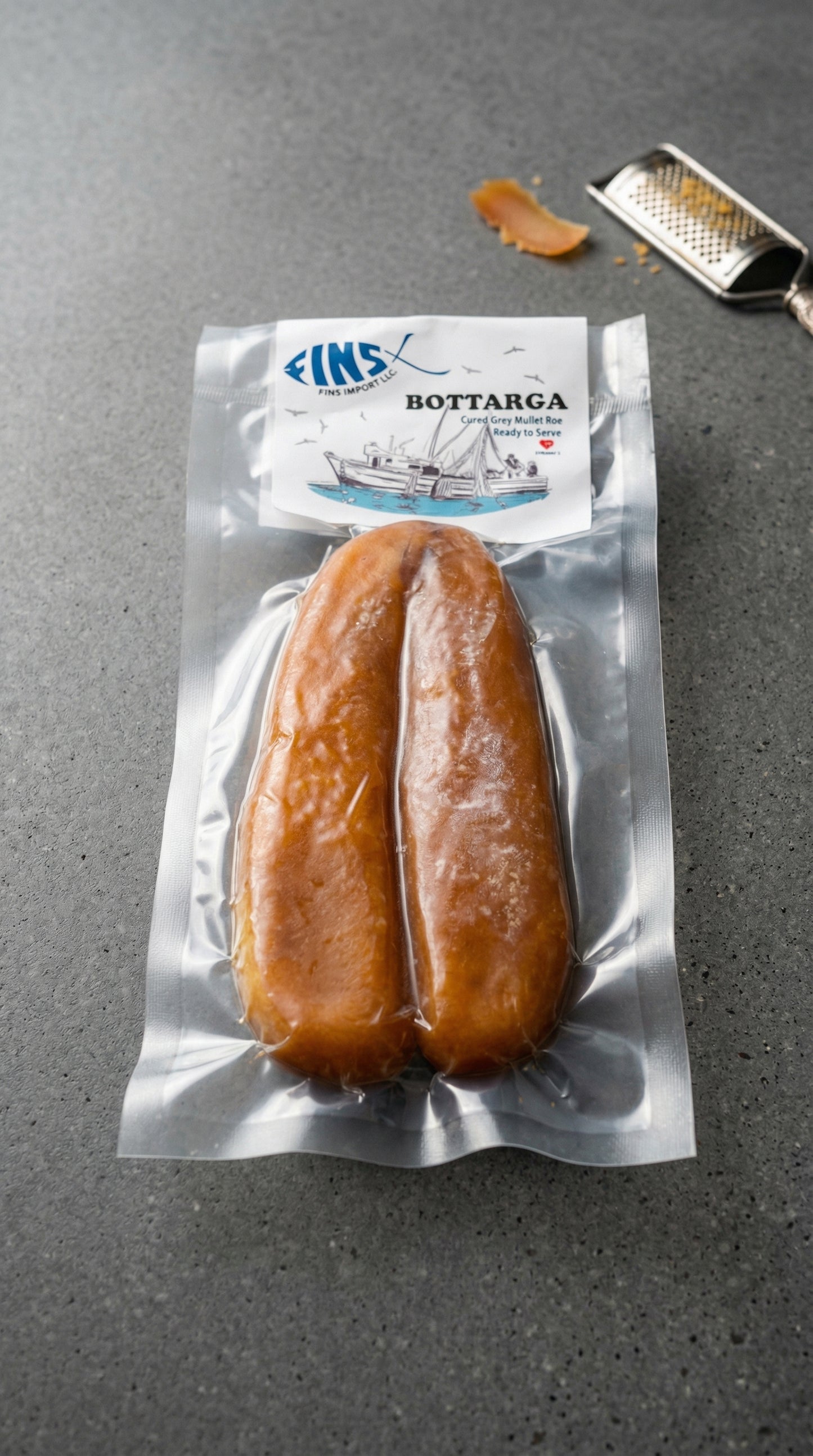 Premium Bottarga – Cured Grey Mullet Roe (Italian Style, Ready to Serve).
