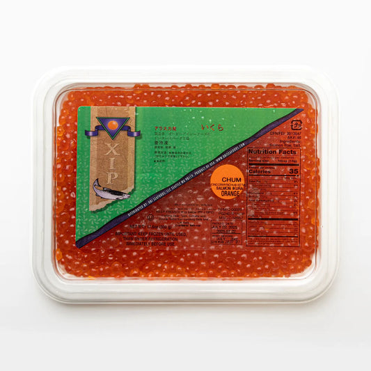 Wild Alaskan Chum Salmon Caviar – XIP Orange Grade #1 (500g).